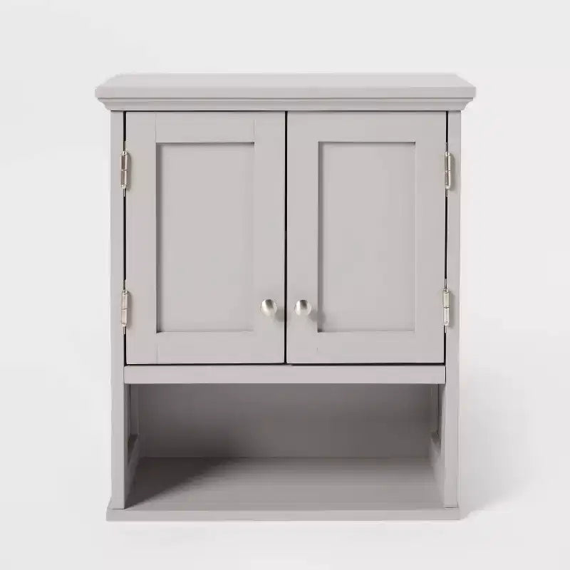 Pensile da bagno in legno grigio, 158.75A x 48.26L x 33.02P cm