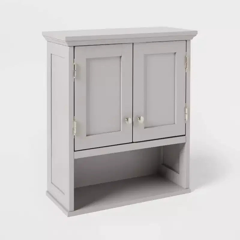 Pensile da bagno in legno grigio, 158.75A x 48.26L x 33.02P cm
