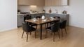 PU Leather Upholstered Dining Chairs Set with Wood Legs of 2, Mid-Century Modern Kitchen Chair w/Back, Easy Assembly, for Home Kitchen, Living Room