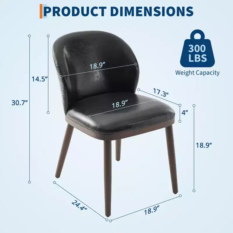 Sedie imbottite da pranzo (set da 2) con gambe in legno, stile scandinavo, per cucina e salotto