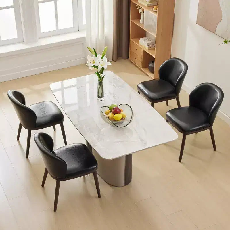 Sedie imbottite da pranzo (set da 2) con gambe in legno, stile scandinavo, per cucina e salotto