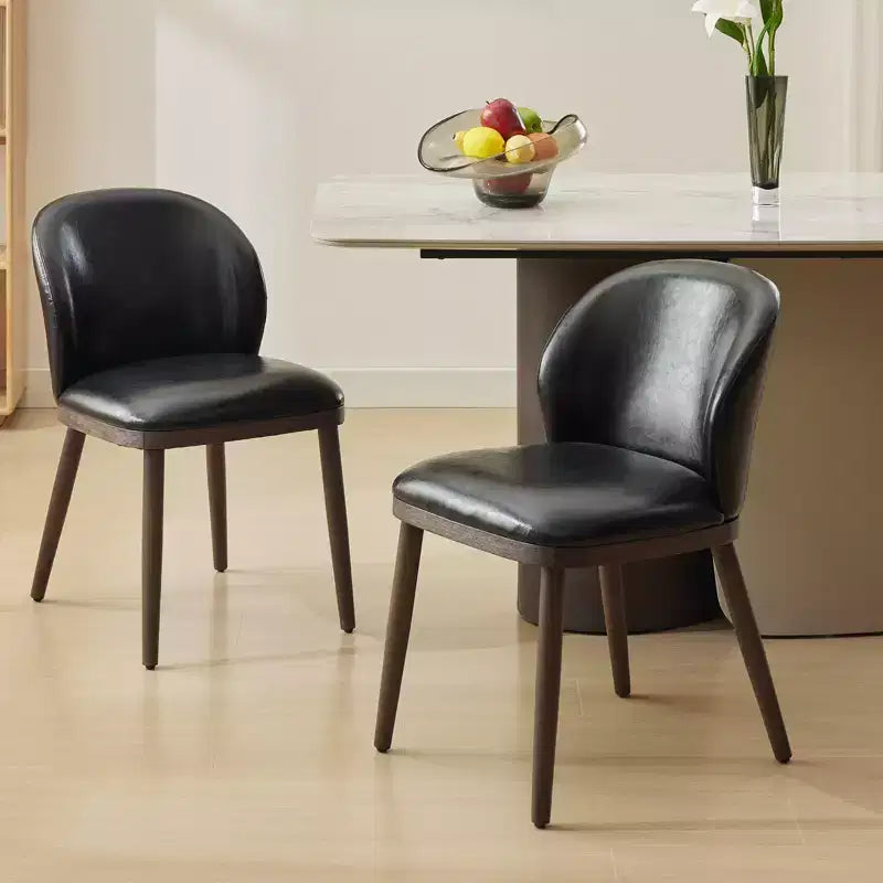 Sedie imbottite da pranzo (set da 2) con gambe in legno, stile scandinavo, per cucina e salotto