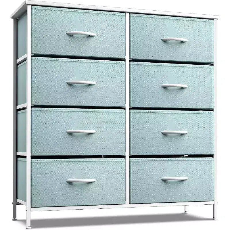 Sorbus 8 Drawers Dresser- Storage Unit with Steel Frame, Wood Top, Fabric Bins - for Bedroom, Closet, Office and more
