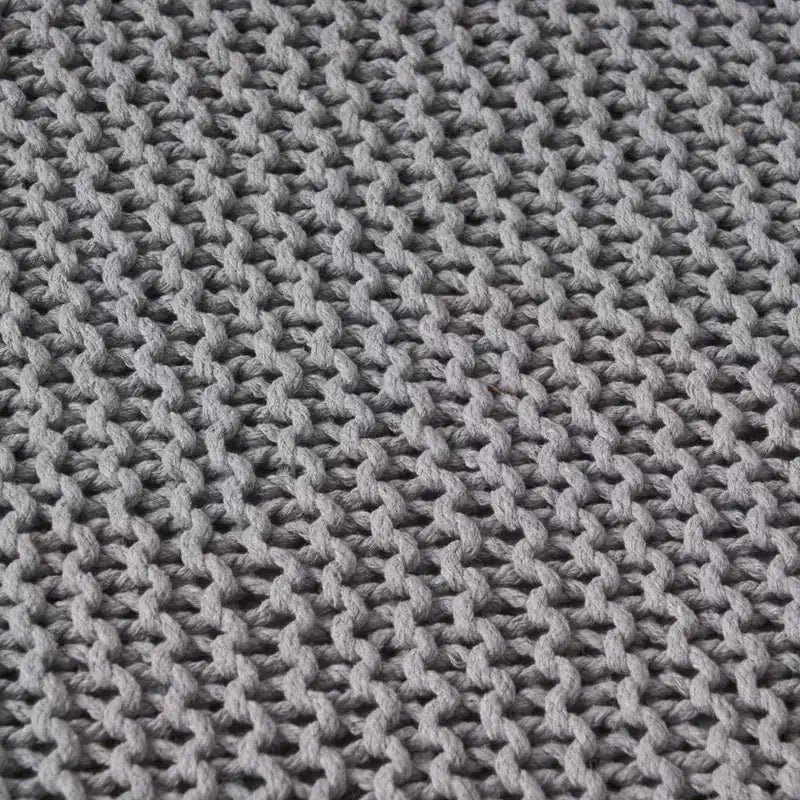 Pouf poggiapiedi quadrato lavorato a maglia
