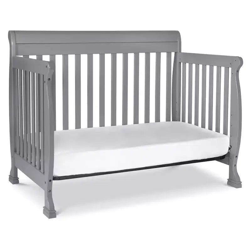 Culla Trasformabile 4 in 1, Legno di Pino Sostenibile, Certificata GREENGUARD Gold, Si Converte in Lettino per Bambini/Divanetto/Letto Matrimoniale