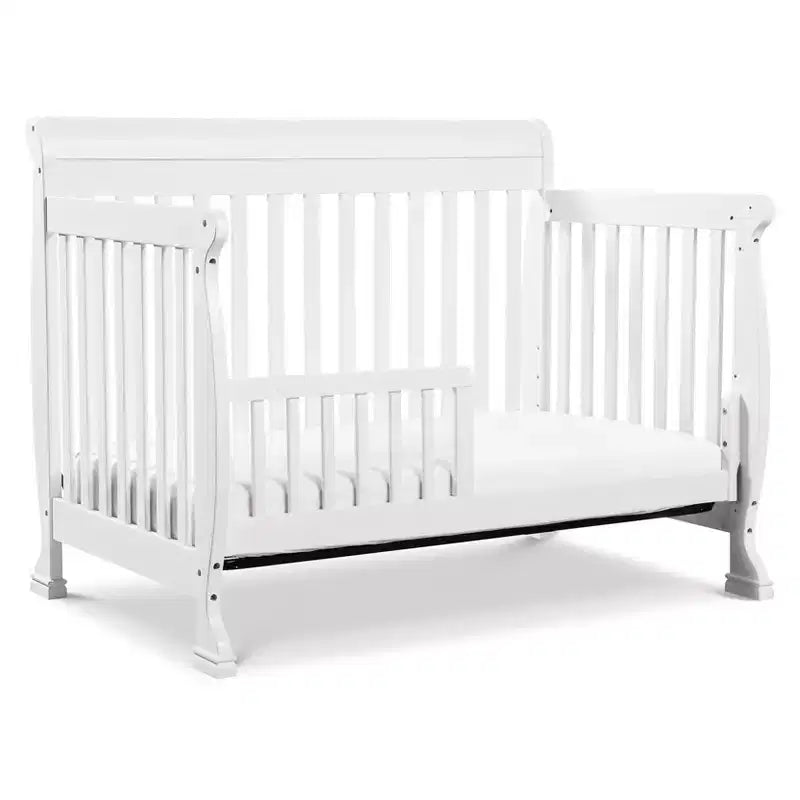 Culla Trasformabile 4 in 1, Legno di Pino Sostenibile, Certificata GREENGUARD Gold, Si Converte in Lettino per Bambini/Divanetto/Letto Matrimoniale