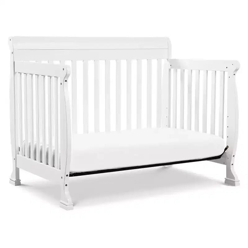 Culla Trasformabile 4 in 1, Legno di Pino Sostenibile, Certificata GREENGUARD Gold, Si Converte in Lettino per Bambini/Divanetto/Letto Matrimoniale