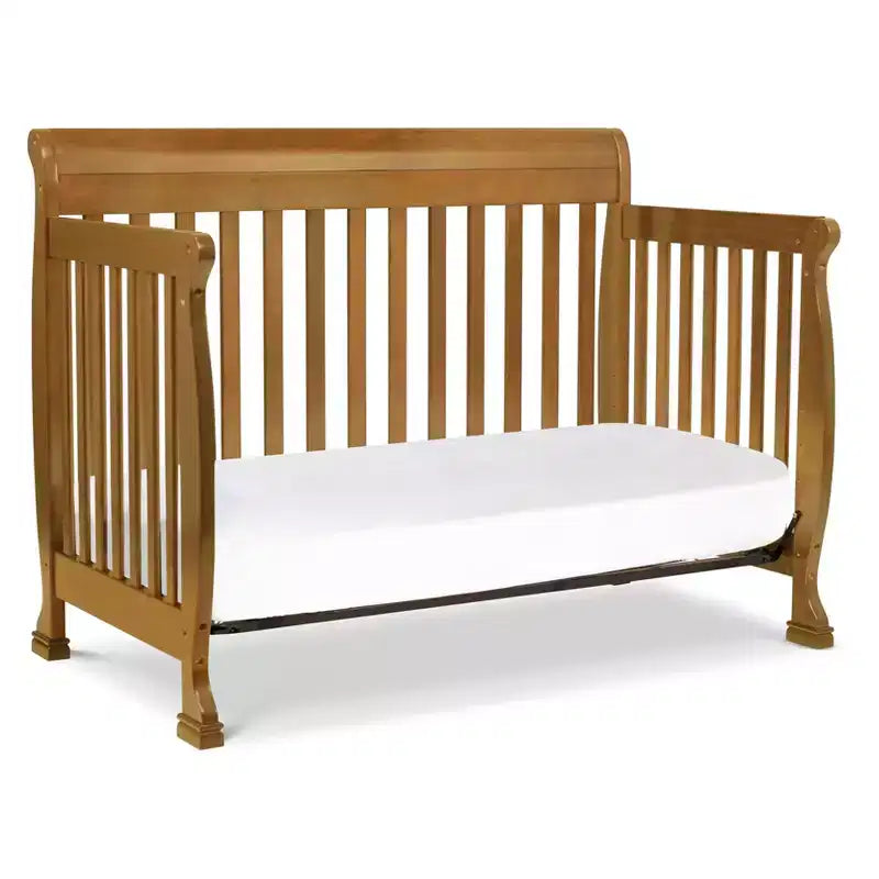 Culla Trasformabile 4 in 1, Legno di Pino Sostenibile, Certificata GREENGUARD Gold, Si Converte in Lettino per Bambini/Divanetto/Letto Matrimoniale