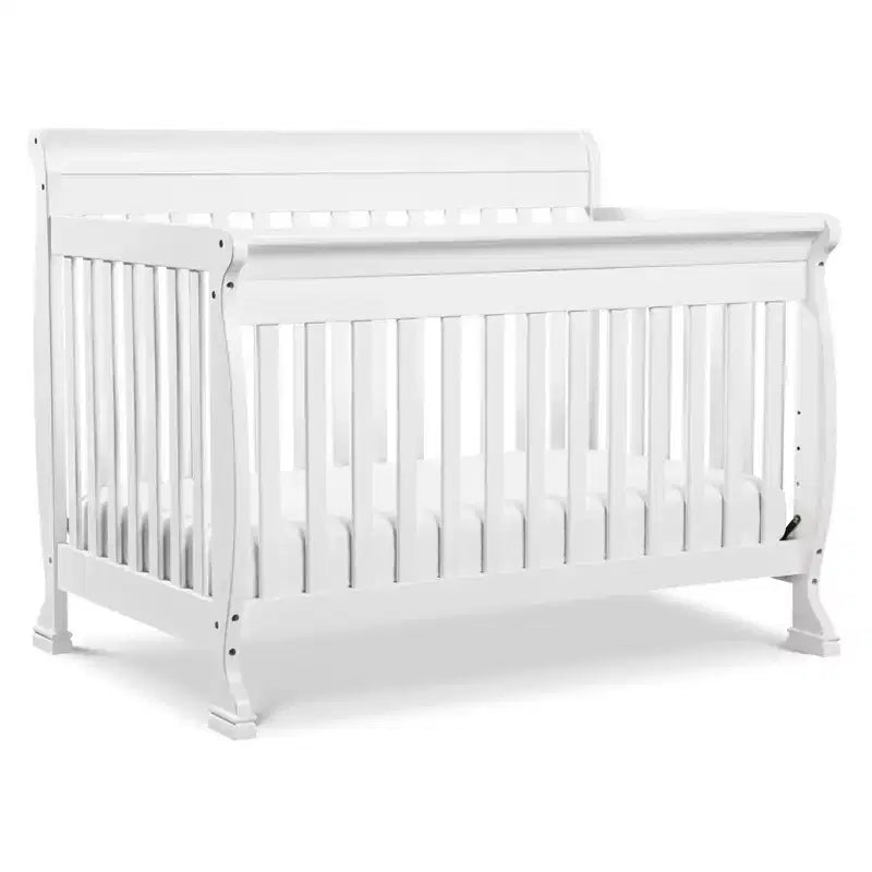 Culla Trasformabile 4 in 1, Legno di Pino Sostenibile, Certificata GREENGUARD Gold, Si Converte in Lettino per Bambini/Divanetto/Letto Matrimoniale