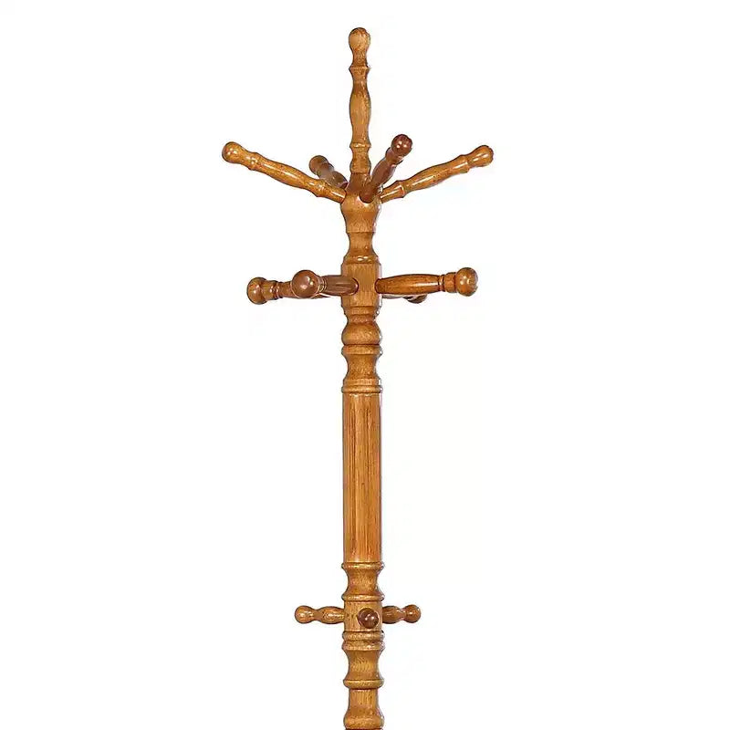 Appendiabiti da terra con 11 ganci, albero da ingresso in stile vintage, marrone, per ingresso, soggiorno o camera da letto