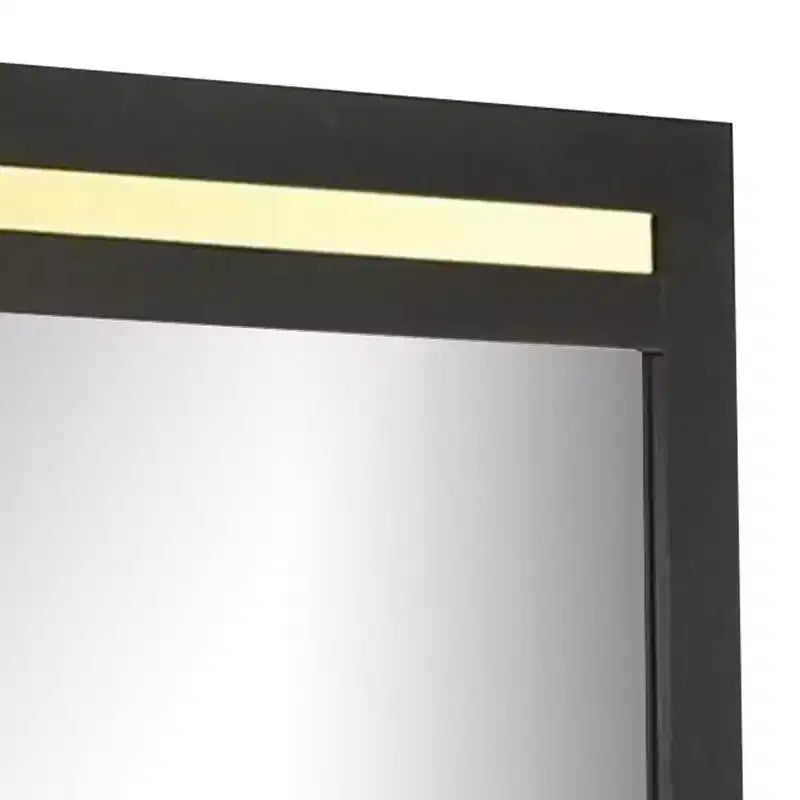 Specchio da comò da parete da 41 pollici, con cornice nera e oro