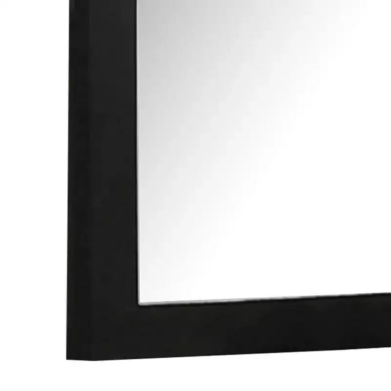 Specchio da comò da parete da 41 pollici, con cornice nera e oro