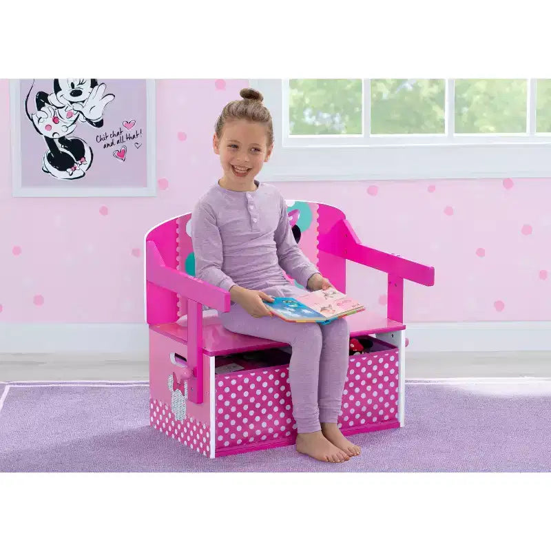 Panchina Attività 3-in-1 per Bambini con Contenitore