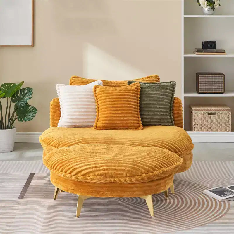 Poltrona d'Appoggio Imbottita con Pouf