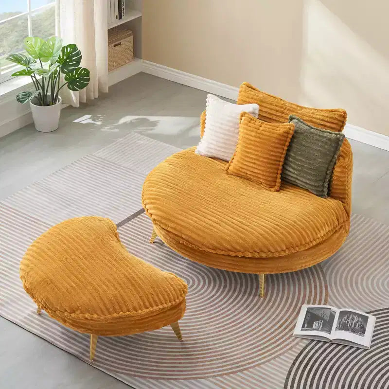 Poltrona d'Appoggio Imbottita con Pouf