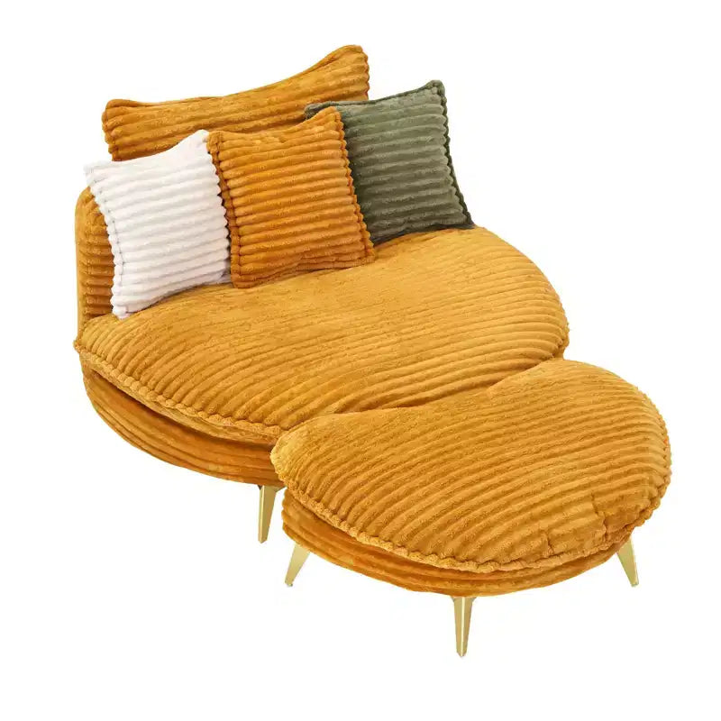 Poltrona d'Appoggio Imbottita con Pouf