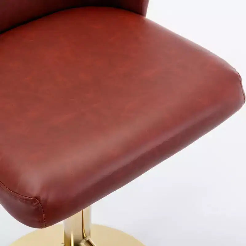 Set di 2 Sgabelli da Bar Girevoli con Schienale Trapuntato, in Pelle Sintetica, Altezza Regolabile, per Cucina o Bar di Casa