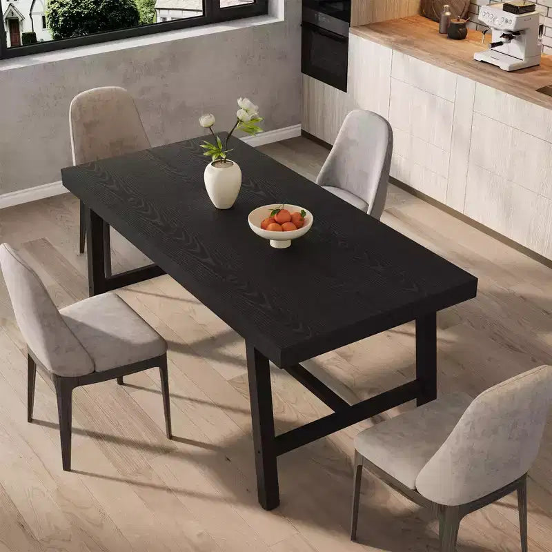 Tavolo da Pranzo Lungo Industriale con Struttura in Metallo, per Sala da Pranzo o Cucina