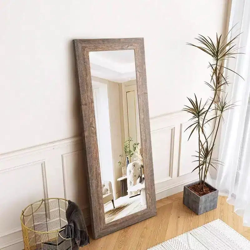 Specchio da parete a figura intera da 61 x 22 pollici con cornice ad arco