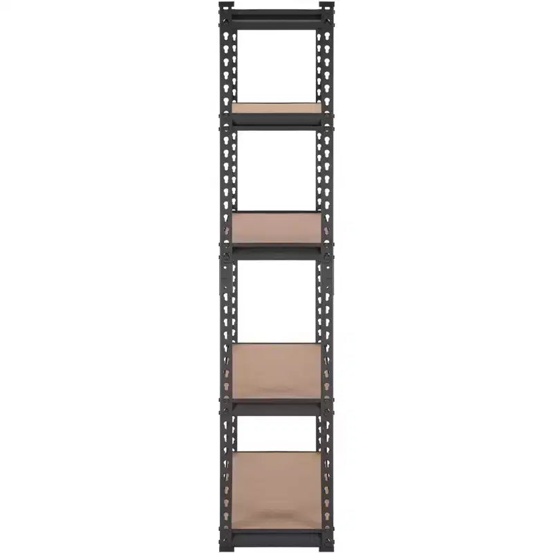 Scaffalatura in metallo regolabile a 5 ripiani, capacità 2000 lbs, 76,2 cm L x 30,5 cm P x 152,4 cm A, Nero