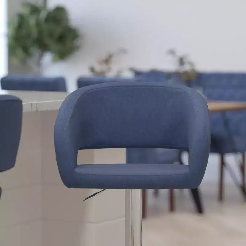 Sgabello da bar girevole regolabile con schienale medio