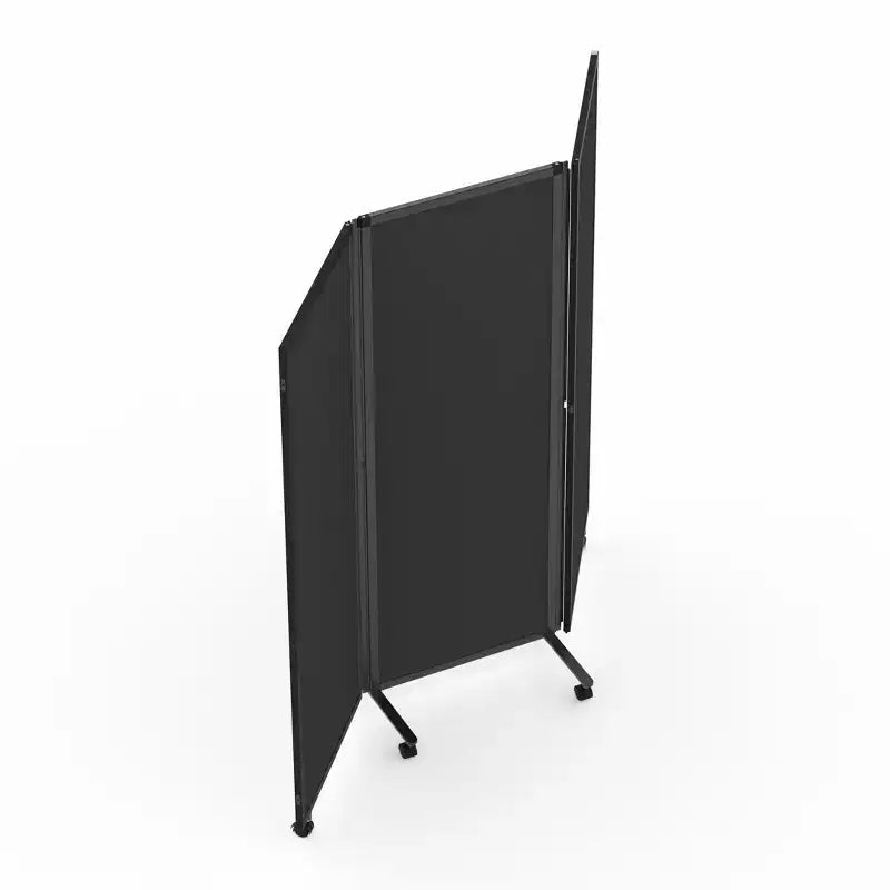 Divisorio acustico a tre pannelli, 180 cm H x 165 cm L, telaio in alluminio
