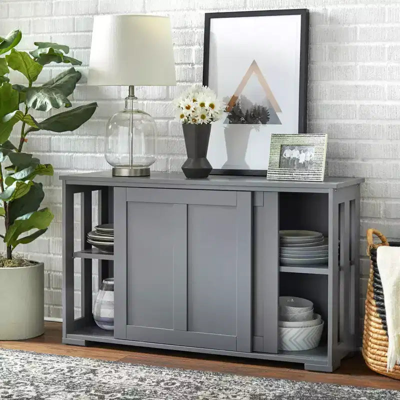 Armadietto modulare impilabile con ante scorrevoli, 107 cm L x 63,5 cm H x 33 cm P