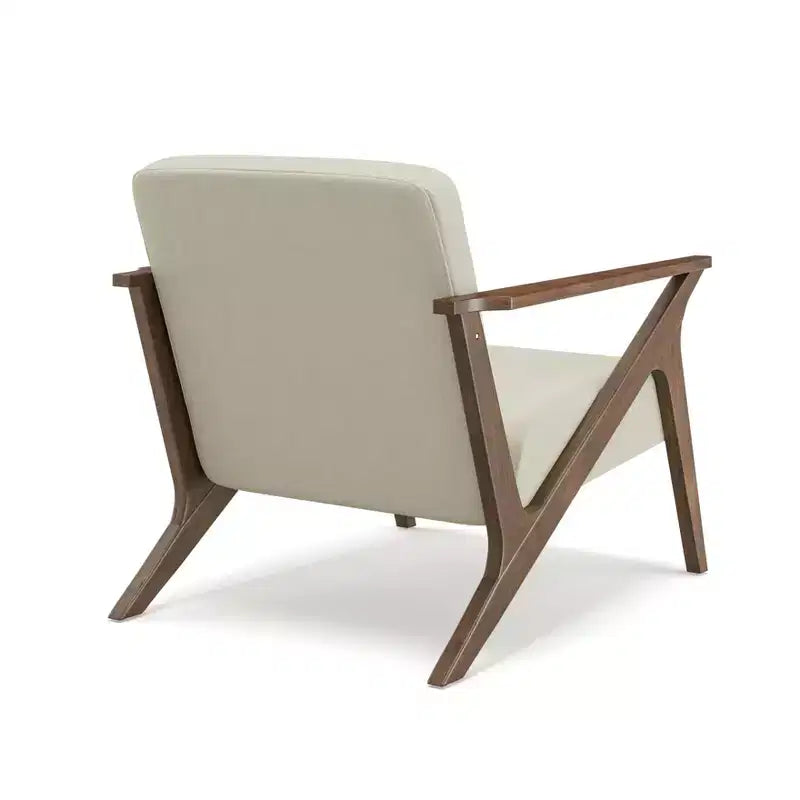 Poltrona d'accento moderna Mid-Century imbottita da 76 cm con struttura in legno