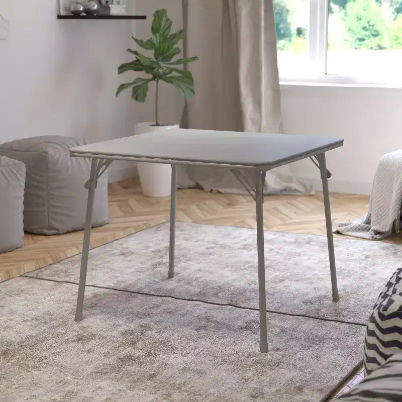 Tavolo Pieghevole con Piano in Vinile, Tavolo da Gioco Portatile, 4 Posti a Sedere